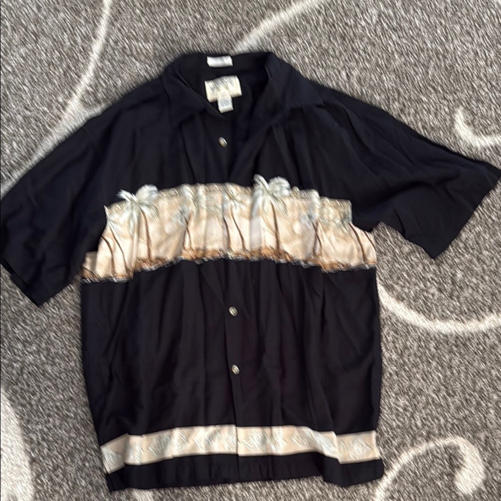 BAMBOO Black Button-Up Shirt